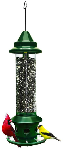 Squirrel Buster Plus Squirrel-proof Bird Feeder w/Cardinal Ring and 6 Feeding Ports, 5.1-pound Seed Capacity