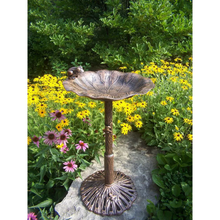Load image into Gallery viewer, Frog Bird Bath - outdoors
