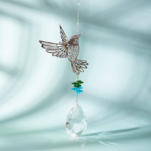 Load image into Gallery viewer, LONGSHENG - SINCE 2001 - Hummingbird Hanging Suncatcher Crystal Glass Prisms Ornament Garden Home Decor Gift
