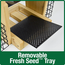 Load image into Gallery viewer, Cedar Hopper with Suet -  removable fresj seed tray

