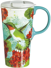 Load image into Gallery viewer, Cypress Home Beautiful Nature Inspired Trio of Birds Ceramic Perfect Cup - 5 x 7 x 4 Inches Insulated Travel Coffee tea Mug
