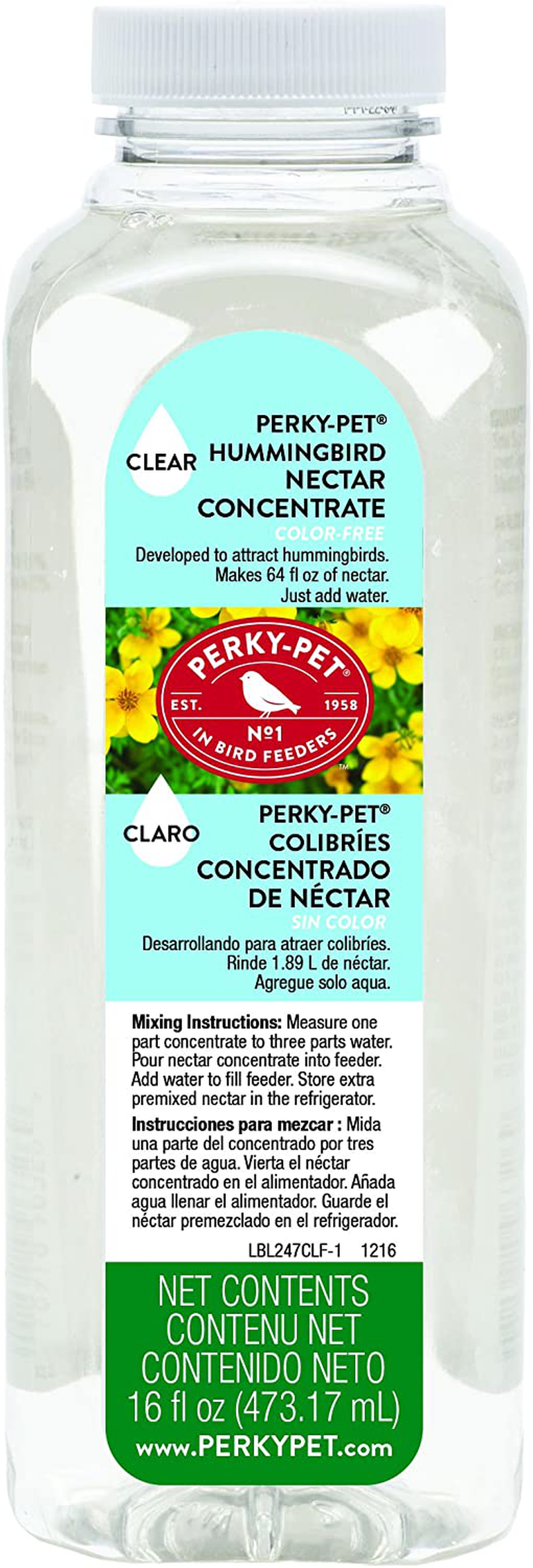 Perky-Pet 247CL 16 fl oz Clear Hummingbird Nectar Concentrate `