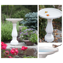 Load image into Gallery viewer, Promo All Season Charcoal Resin Bird Feeder and Birdbath -  25 in. x 17 in. Outdoors

