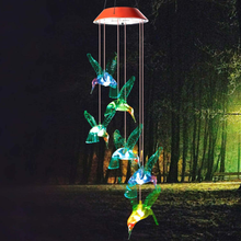 Load image into Gallery viewer, Wind Chime, Hummingbird Wind Chimes Outdoo, gifts for mom, hummingbird wind chime, solar wind chimes,mom gifts,birthday gifts for mom,grandma gifts,gardening gift,plastic hangers,outdoor decor
