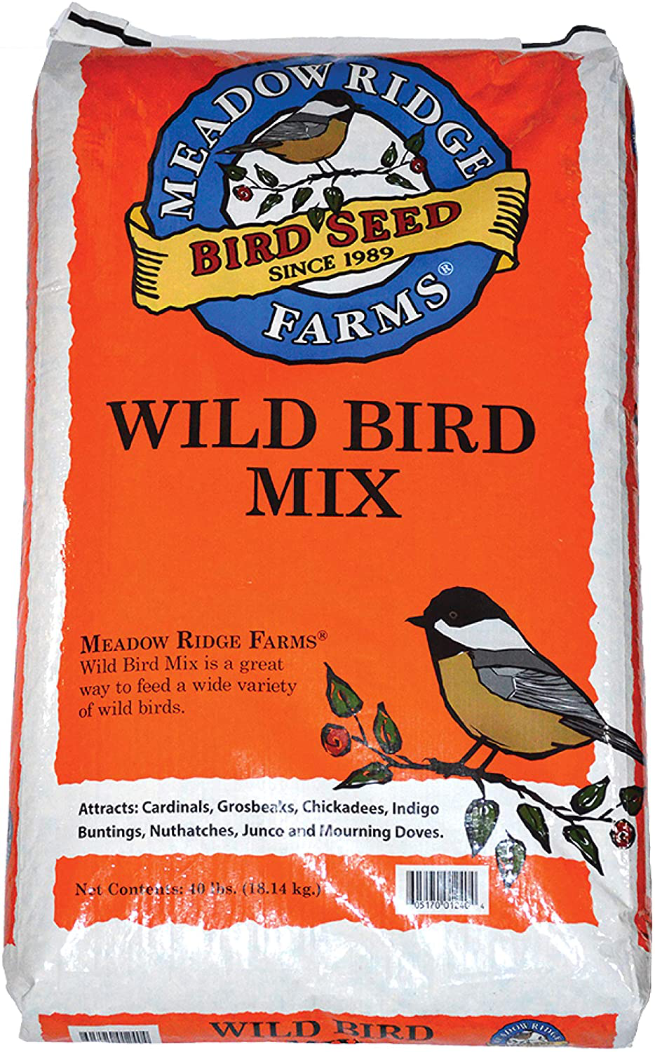 Meadow Ridge Farms Wild Bird Seed Mix, 40-Pound Bag