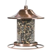 Load image into Gallery viewer, Brown Panorama Hanging Bird Feeder - 2 lb. Capacity
