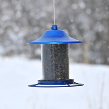 Load image into Gallery viewer, Blue Sparkle Panorama Hanging Bird Feeder - 2 lb. Capacity
