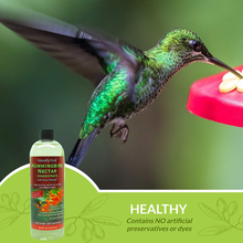 Load image into Gallery viewer, Naturally Fresh Hummingbird Nectar with Nectar Defender Lasts Longer in Hummingbird Feeders | Clear Hummingbird Nectar Concentrate for Outdoor Hummingbird Feeders | Makes 64 ounces
