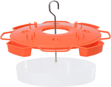 Load image into Gallery viewer, SKOOLIX Orange Oriole Bird Feeder for Outdoors. Large 33 oz Capacity with Built in Ant Moat
