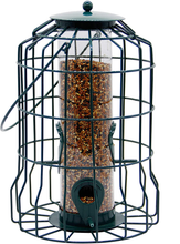 Load image into Gallery viewer, FORUP Caged Tube Feeder, Squirrel Proof Wild Bird Feeder, Outdoor Birdfeeder with Large Metal Seed Guard Deterrent for Large Birds, Green
