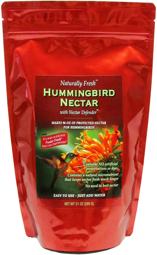 Sapphire Labs Naturally Fresh Hummingbird Nectar with Nectar Defender Lasts Longer in Hummingbird Feeders | Makes 96 oz of Clear Hummingbird Nectar | an Easy Mix Hummingbird Nectar Powder