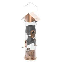 Load image into Gallery viewer, Wide Deluxe Easy Clean Metal Wild Bird Tube Feeder - Front
