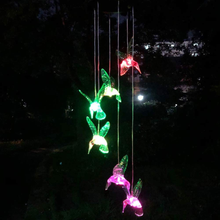 Load image into Gallery viewer, Hummingbird Solar Wind Chimes,Gifts for Mom Women Grandma ,Colour Changing Solar Night Lights for Garden Yard Lawn Patio Porch Window Outdoor Decorations
