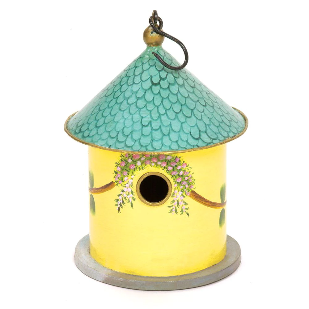 12 in. Tall Hand Painted Bastion Cottage Birdhouse