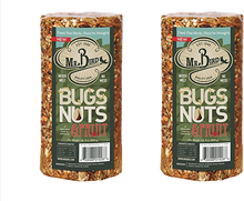 Load image into Gallery viewer, 2-Pack of Mr. Bird&#39;s Bugs, Nuts, Fruit Small Wild Bird Seed Cylinder 24 oz.
