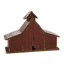Load image into Gallery viewer, 14.96 in. H Oversized Rustic Wood Barn Birdhouse
