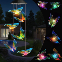 Load image into Gallery viewer, Toodour Solar Wind Chime, Color Changing Solar Hummingbird Wind Chimes, LED Decorative Mobile, Gifts for Mom, Waterproof Outdoor Decorativbe Lights for Garden, Patio, Party, Yard, Window

