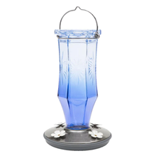 Load image into Gallery viewer, Ruby Starburst Decorative Glass Hummingbird Feeder - 16 oz. Capacity

