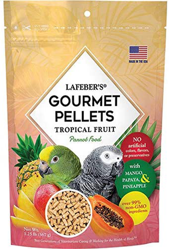 LAFEBER'S Premium Daily Diet or Gourmet Fruit Pellets Pet Bird Food, Made with Non-GMO and Human-Grade Ingredients, for Parrots
