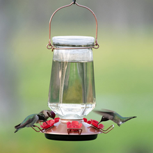 Load image into Gallery viewer, Perky-Pet 9109-1SR Crystal Top-Fill Glass Hummingbird Feeder – 28 oz, Bronze

