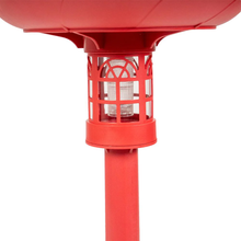 Load image into Gallery viewer, Beacon Point Solar Lighted Bird Bath in Red - Light
