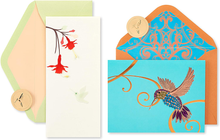 Load image into Gallery viewer, Papyrus Blank Cards with Envelopes, Hummingbird (12-Count)
