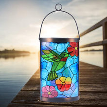 Load image into Gallery viewer, Hanging Solar Lantern Outdoor Decorative Waterproof LED Solar Hummingbird Lights Tabletop Lamp for Outdoor Patio Garden

