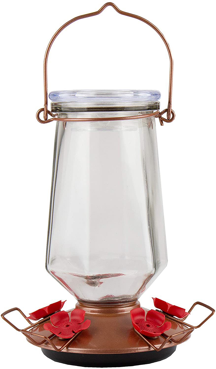 Perky-Pet 9109-1SR Crystal Top-Fill Glass Hummingbird Feeder – 28 oz, Bronze