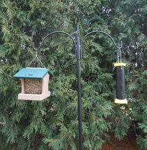Load image into Gallery viewer, Birds Choice 2 Arm Topper Bird Feeder Pole Set with Squirrel Baffle
