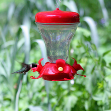 Load image into Gallery viewer, Perky-Pet 120TF Top Fill Push-Pull 16-ounce Magnolia Plastic Hummingbird Feeder
