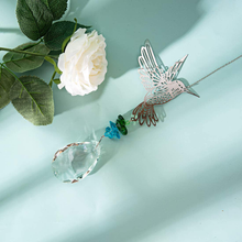 Load image into Gallery viewer, LONGSHENG - SINCE 2001 - Hummingbird Hanging Suncatcher Crystal Glass Prisms Ornament Garden Home Decor Gift
