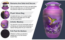 Load image into Gallery viewer, Hummingbird Adult Large Urn for Human Ashes - w Velvet Bag
