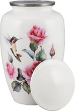 Load image into Gallery viewer, White Hummingbird Adult Cremation Urn Cremation Urn for Human Ashes
